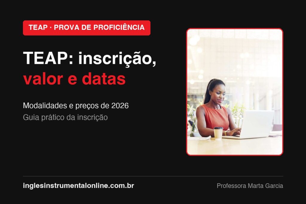 Candidata se inscrevendo no TEAP, guia de inscrição, valor e datas