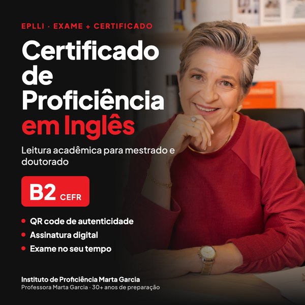 EPLLI, Exame de Proficiência em Inglês